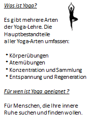 Kurzbeschreibung Yoga